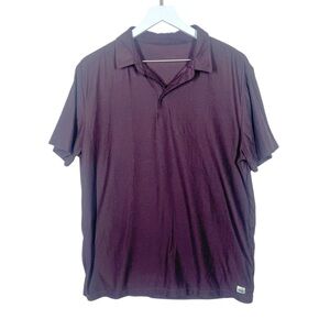 Vuori mens strato polo shirt maroon burgundy short sleeve